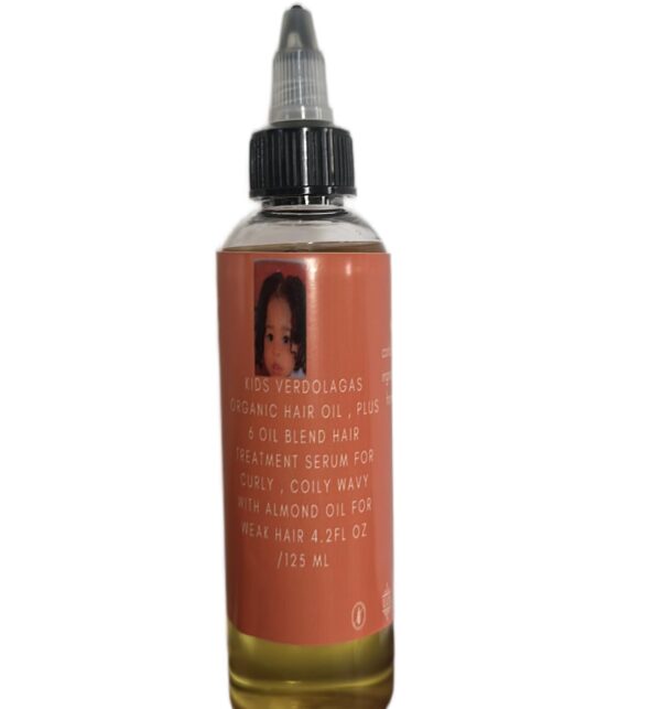 Verdolagas Organic Hair Oil Plus, 6 Oil Blend for Curly, Coily Wavy Hair with Almond Oil, 4.2 fl oz 125ml - Image 2